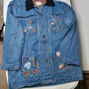 Vintage Casey Coleman denim jacket sz m/l